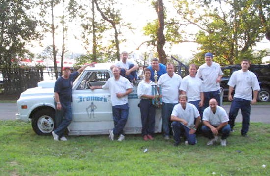 5th place Motor Pump trophy @ Central Islip 7/30/05.
D. Bogash, B. Fleischman, T. Ferrara, R. Castillo, W. Kelly Jr., J. Tradeski Jr., R. Bugdin, J. Tradeski 3rd, M. Atkins, B. Cybulski, J. Maas.  Missing--T. Corwin, B. Zaweski